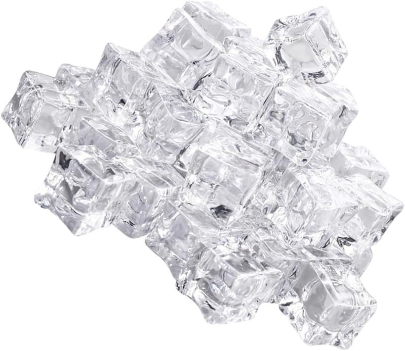 GLEAVI 50 Pcs Reusable Acrylic Ice Ball Cubes for Drinks Decorative Chilling Molds - Image 1